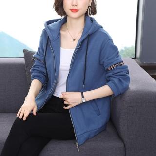 【Paiya 派亞】新款百搭洋氣純色長袖開衫外套(M-4XL)