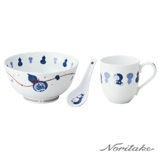【NORITAKE】哆啦A夢-葫蘆系列 麵碗16CM+中式湯匙+馬克杯(個人餐瓷3件組)
