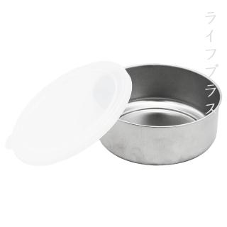 日本製不鏽鋼保鮮盒-圓淺型-小-12cm-450ml-3入組(保鮮盒)