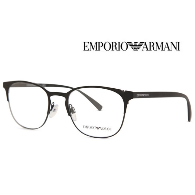 【EMPORIO ARMANI】輕量設計 時尚複合光學眼鏡 EA1059 3001 霧黑 公司貨