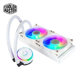 【CoolerMaster】Cooler Master 酷碼 MasterLiquid PL240 FLUX 白色版 水冷散熱器(PL240 FLUX 白色)
