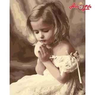 【ArtLife 藝術生活】DT001_少女的祈禱40*50CM(數字油畫 DIY DIY數字油畫 交換禮物 畫畫玩具)