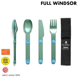 【Full Windsor】Magware 磁性餐具三件組 MAG-SS-TUR / 水藍(叉 刀 匙 鋁合金 露營炊具)