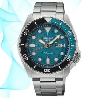 【SEIKO 精工】5 Sports系列 半透明錶盤自動機械錶-藍42.5mm_SK028(SRPJ45K1/4R36-13N0B)
