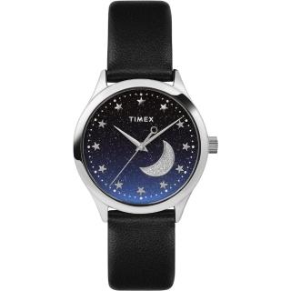 【TIMEX】天美時 風格系列 32 毫米 星空手錶 暗夜藍x黑TXTW2V49200