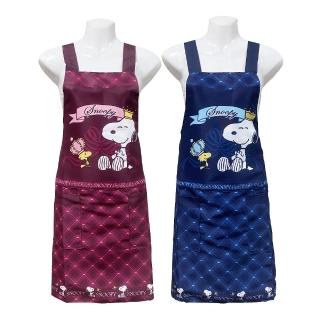 【SNOOPY 史努比】圍裙HB510(藍紅二入組)