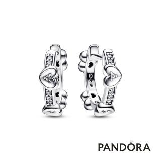 【Pandora 官方直營】無限明亮之心耳環圈