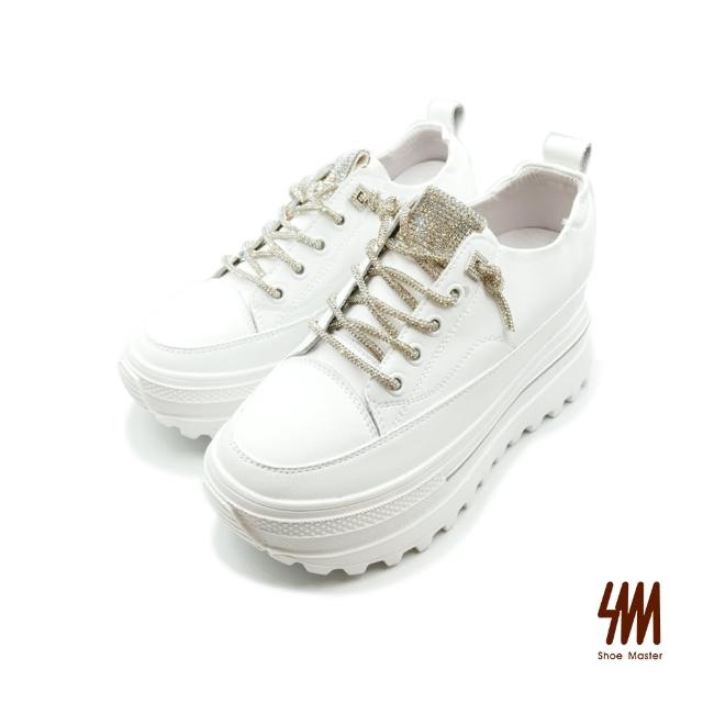 【SM】舒適免綁帶輕量厚底休閒鞋(白色)