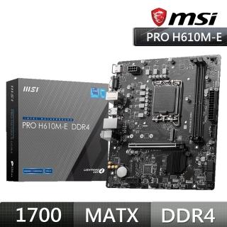 【MSI 微星】PRO H610M-E DDR4 主機板