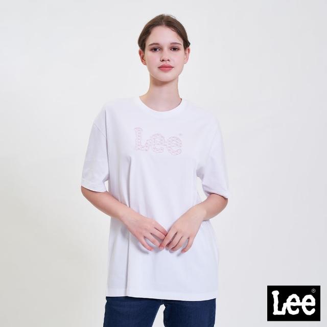 【Lee 官方旗艦】女裝 短袖T恤 / 六芒星型 刺繡LOGO 經典白 季節性版型 / 101+ 系列(LL220354)