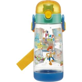 【小禮堂】Disney 迪士尼 玩具總動員 兒童彈蓋直飲透明止滑水壺 480ml - 黃綠藍集合款(平輸品)