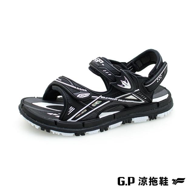 【G.P】兒童休閒磁扣兩用涼拖鞋G2302B-黑色(SIZE:31-35 共三色)