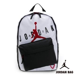 【NIKE 耐吉】後背包 書包 健身包 旅行包 運動包 喬丹 JORDAN BANNER 白黑 JD2223011GS-002