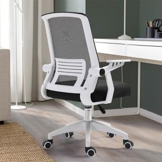 【E家工廠】電腦椅 360度旋轉電腦椅 化妝椅 會議椅 休閒椅 靠背椅(275-AJ椅子（白框黑網）普通款)