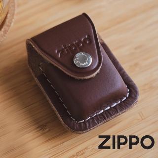 【Zippo官方直營】打火機鐵夾皮套-棕色(美國防風打火機)