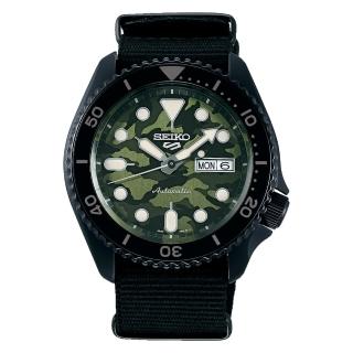【SEIKO 精工】《SEIKO 5 Sports 機械錶》43mm/街頭時尚/迷彩綠(SRPJ37K1)