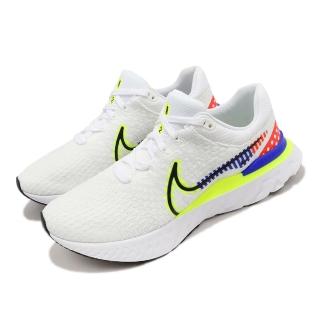 【NIKE 耐吉】慢跑鞋 React Infinity Run FK 3 PRM 男鞋 白 黃 黑 針織鞋面 緩震(DX1629-100)