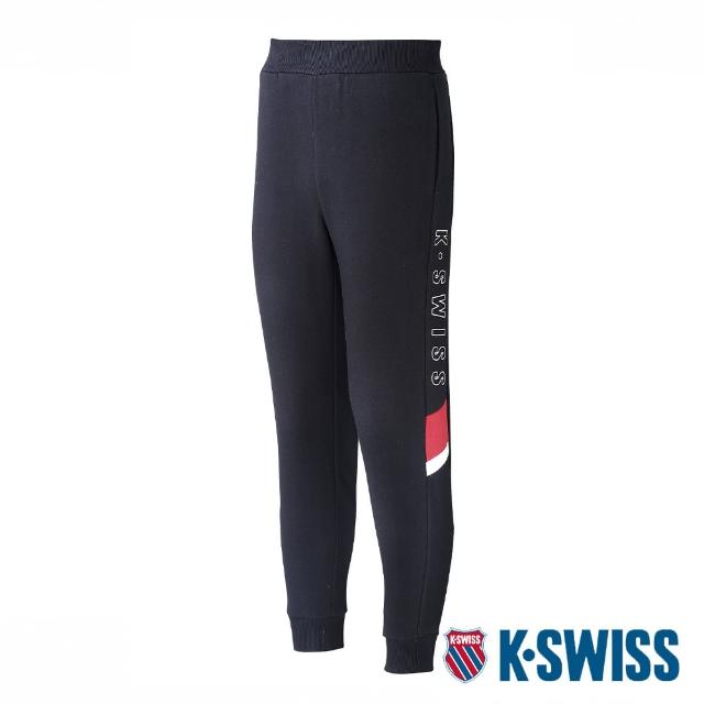【K-SWISS】刷毛運動長褲 CT Sweat Pants-女-黑(197268-008)
