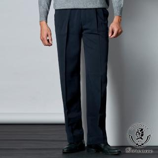 【BARONECE 百諾禮士】紳士風範優質商務打褶褲_藍黑(600126-10)
