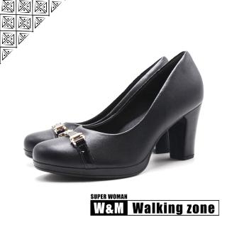 【WALKING ZONE】女 SUPER WOMAN系列 現代優雅高跟鞋 女鞋(黑)