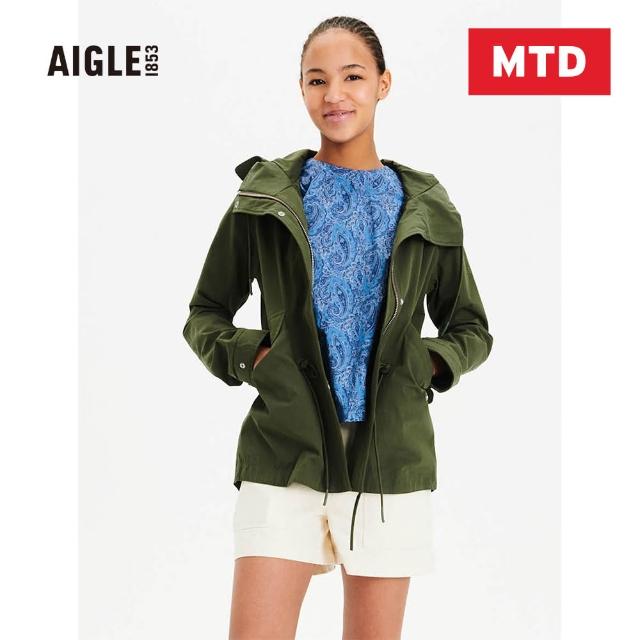 【AIGLE】女 MTD 防水透氣外套(AG-FQ226A080 軍綠)