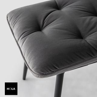 【HOLA】Actona斯凱勒經典絨質床尾椅 爵士灰160x38xH48cm
