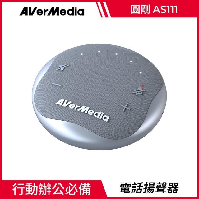 【AVerMedia 圓剛】AS111 智慧通話會議揚聲器(星光銀)
