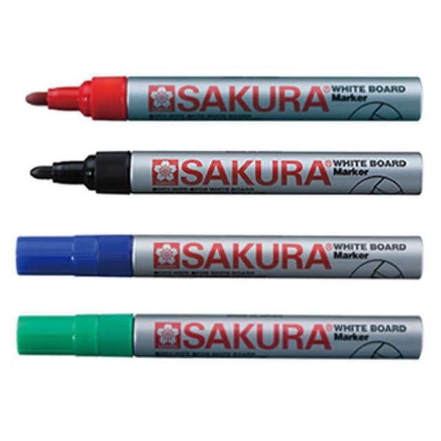 【SAKURA 櫻花】白板筆 2.0mm 24支 / 件 XLWBK(紅、黑、藍、綠)