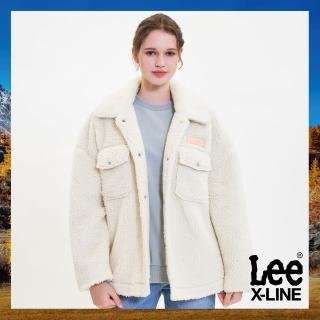【Lee 官方旗艦】女裝 休閒外套 / 刷毛 羔羊絨 奶油白 季節性版型 / X-LINE 系列(LL220426698)