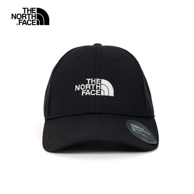 【The North Face 官方旗艦】北面男女款黑色簡約刺繡品牌LOGO運動帽｜4VSVKY4