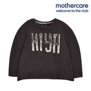 【mothercare】專櫃童裝 亮片字母長袖T恤/上衣(3-6歲)