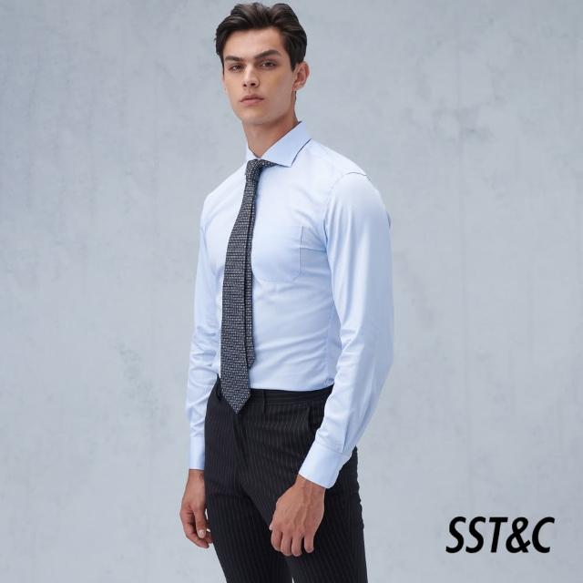 【SST&C 最後55折】米蘭系列 淺藍斜紋標準版襯衫0312210005