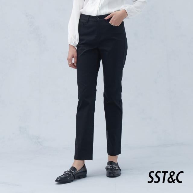 【SST&C 最後55折】黑色標準版低腰小直筒長褲8262210003