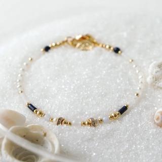 【Ficelle】愛情桃花 月光石 K金 熱帶魚 · 瑪莉手環(輕珠寶 天然石 磁場 設計款 手工製作)