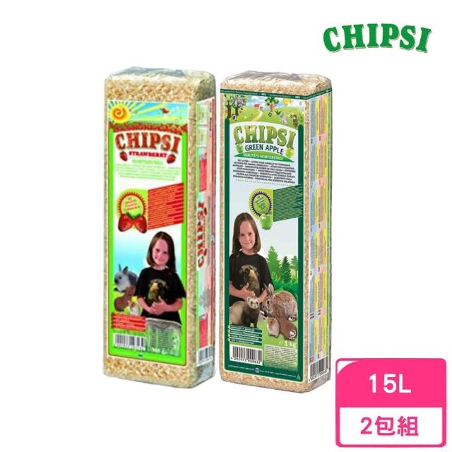 【CHIPSI】德國JRS 小動物用木屑 15L*2包組（青蘋果香/草莓香）