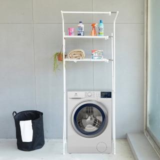 【H&R 安室家】洗衣機雙層收納架TS210(馬桶置物架)