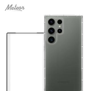 【Meteor】SAMSUNG Galaxy S23 Ultra 手機保護超值2件組(透明空壓殼+3D鋼化膜)