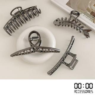 【00:00】金屬髮夾/韓國設計個性嗆黑金屬時尚抓夾 馬尾夾 髮夾(4款任選)
