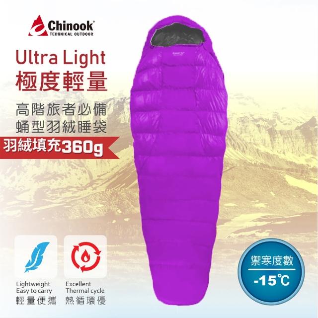 【Chinook】二代ULTRA LIGHT極度輕量800FP登山睡袋20820S(露營登山睡袋)