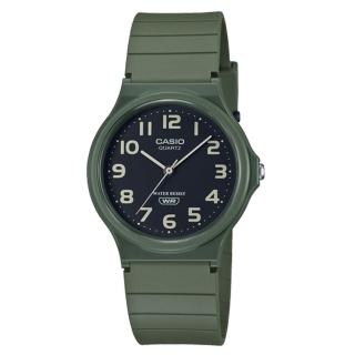 【CASIO 卡西歐】CASIO 指針錶 樹脂錶帶 生活防水 綠 MQ-24UC(MQ-24UC-3B)