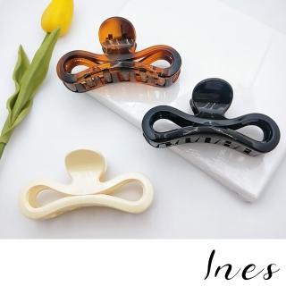 【INES】8字抓夾/韓國設計優雅幾何8字造型氣質抓夾 馬尾夾 鯊魚夾(4色任選)