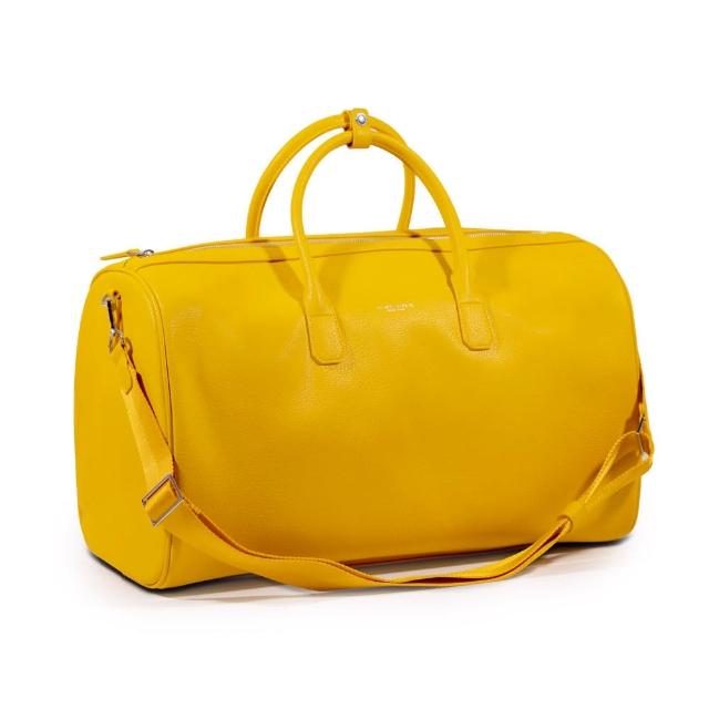 【CAMPO MARZIO】享受旅行 手提側背大型旅行袋(黃色)