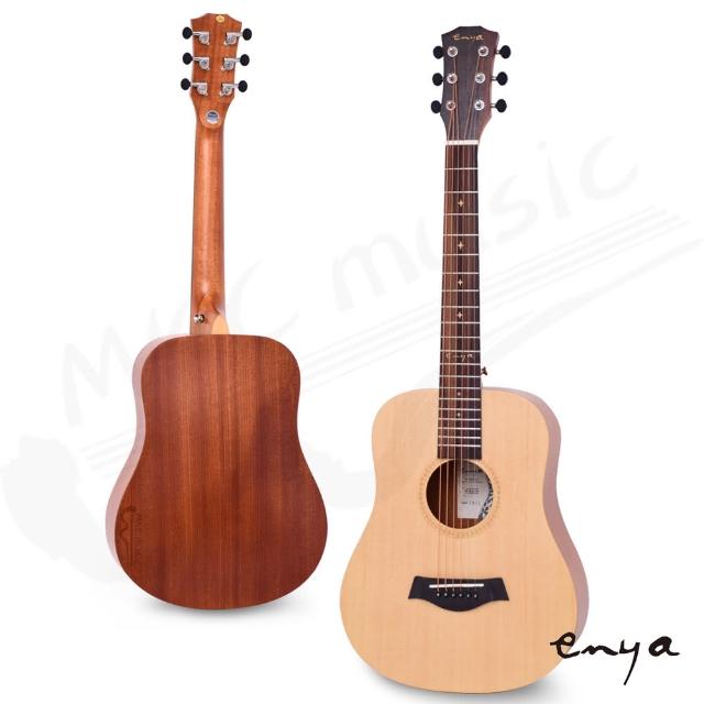 【Enya】EB-02 34吋 雲杉木面板 旅行吉他(贈超值配件組)
