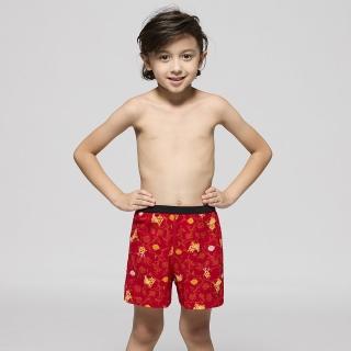【Mr. DADADO】繁花躍獅 140-160男童內褲 品牌推薦-舒適寬鬆-GCQ301RS(紅)
