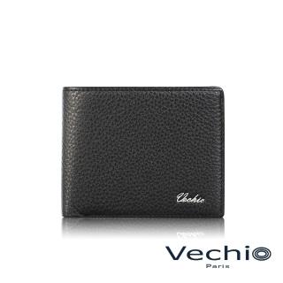 【VECHIO】台灣總代理 伊利 4卡零錢袋皮夾-黑色(VE047W007BK)