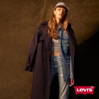【LEVIS 官方旗艦】女款 歐式長版軍裝風衣外套 / 腰間綁帶設計 熱賣單品 A4445-0000