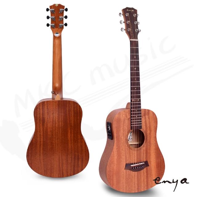 【Enya】EB-01-EQ 34吋 EQ+調音器 全桃花心木 旅行吉他(贈超值配件組)