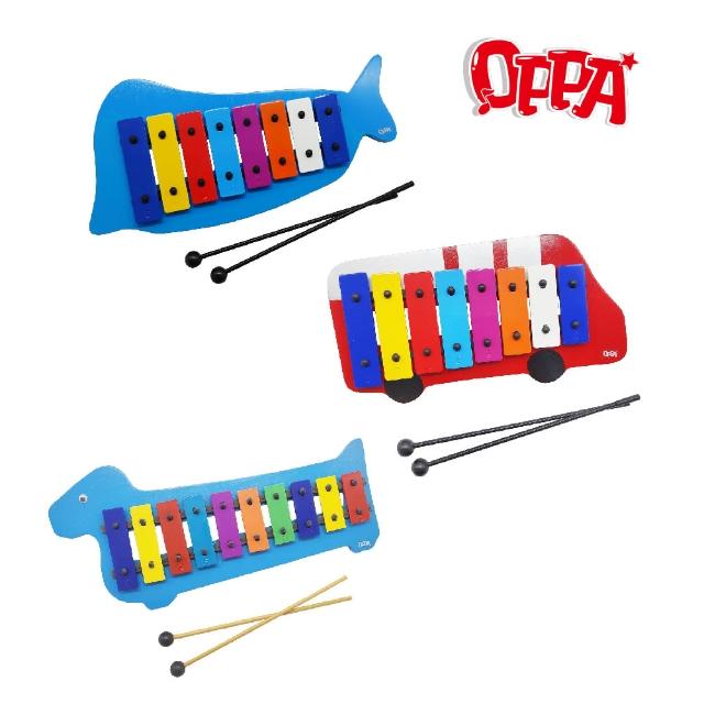 【OPPA】中音造型鐵琴 敲琴 C調八音 附帆布袋(幼兒教育 小樂器)