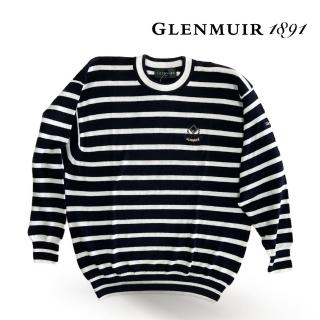 【Glenmuir】深藍圓領棉線衫(針織衫 毛衣 長袖毛衣 線衫)