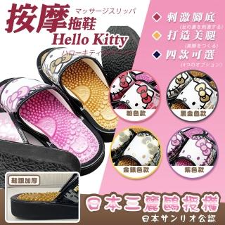 【SANRIO 三麗鷗】日本進口經典Hello Kitty按摩拖鞋(SA4158)